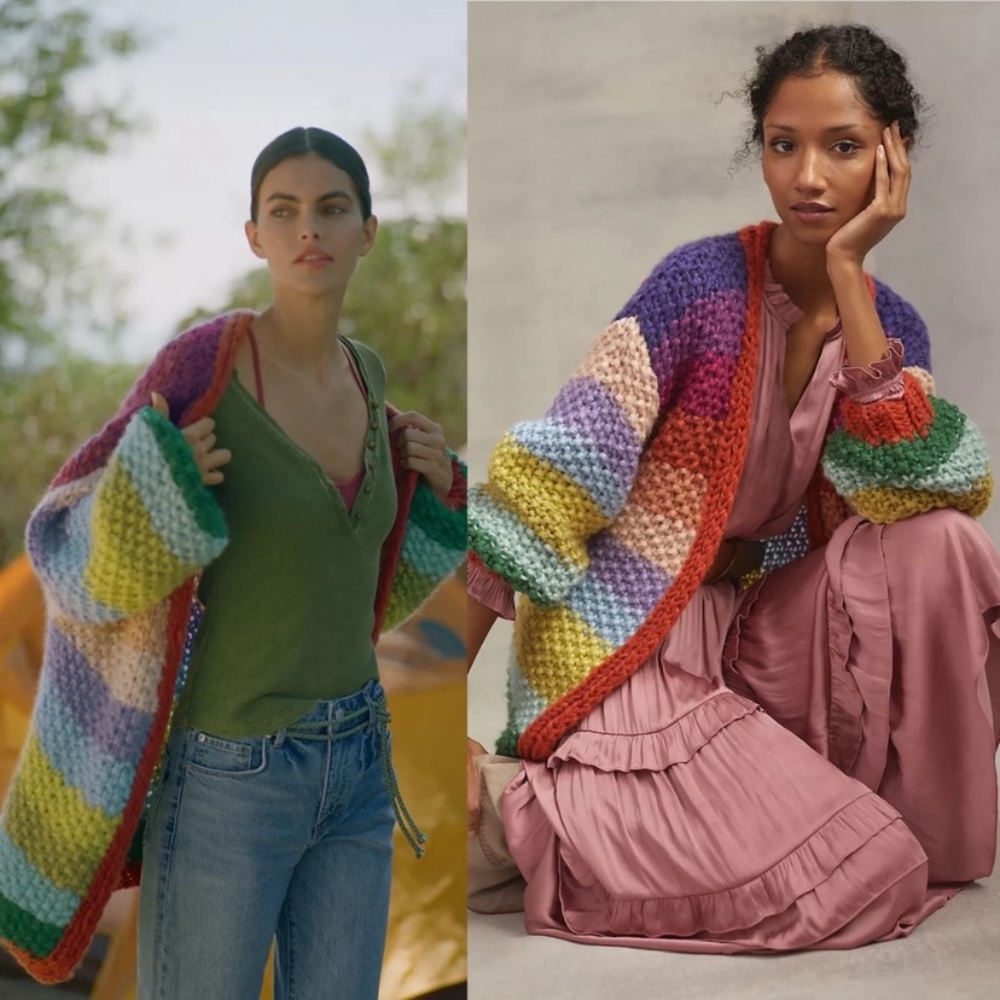 Anthropologie rainbow cardigan new without tags one size
